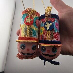 Vintage Japan Christmas Japan Ornaments Band Leader lot 2 Drummer Boy Figurines